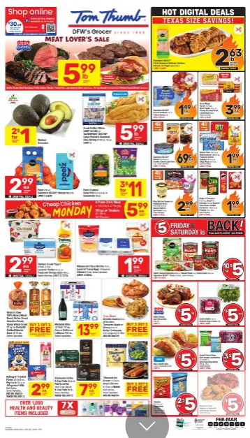 Weekly ad Tom Thumb Sales from February 25 to March 3 2026 - Page 1