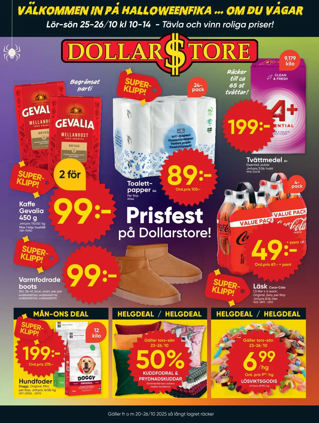 DollarStores Specialerbjudanden från 20 oktober till 26 oktober 2025 - Reklamblad sidor 1