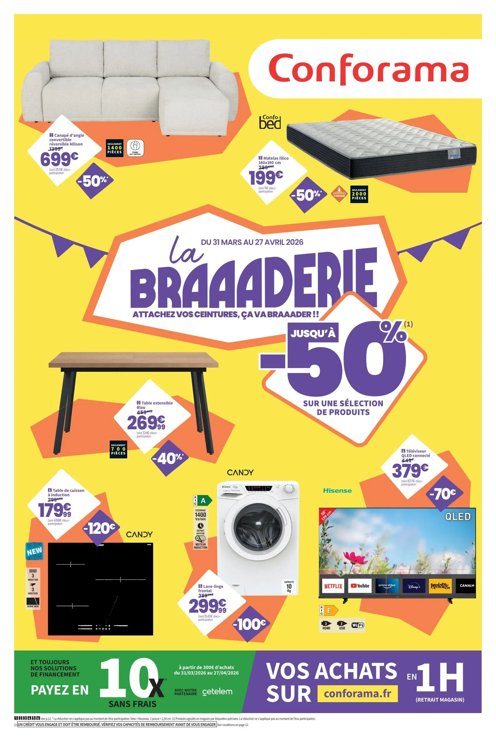 Catalogues Conforama du 31 mars au 27 avril 2026 - Catalogue page 1