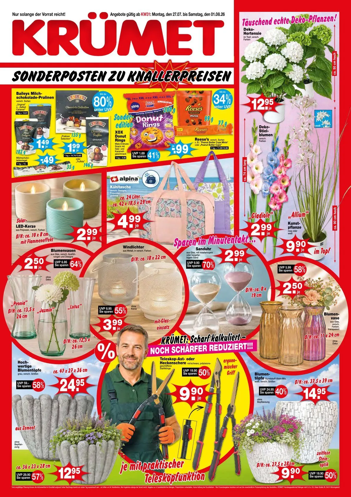 Krümet Sonderposten von 27. Juli bis 1. August 2026 - Prospekt seite 1