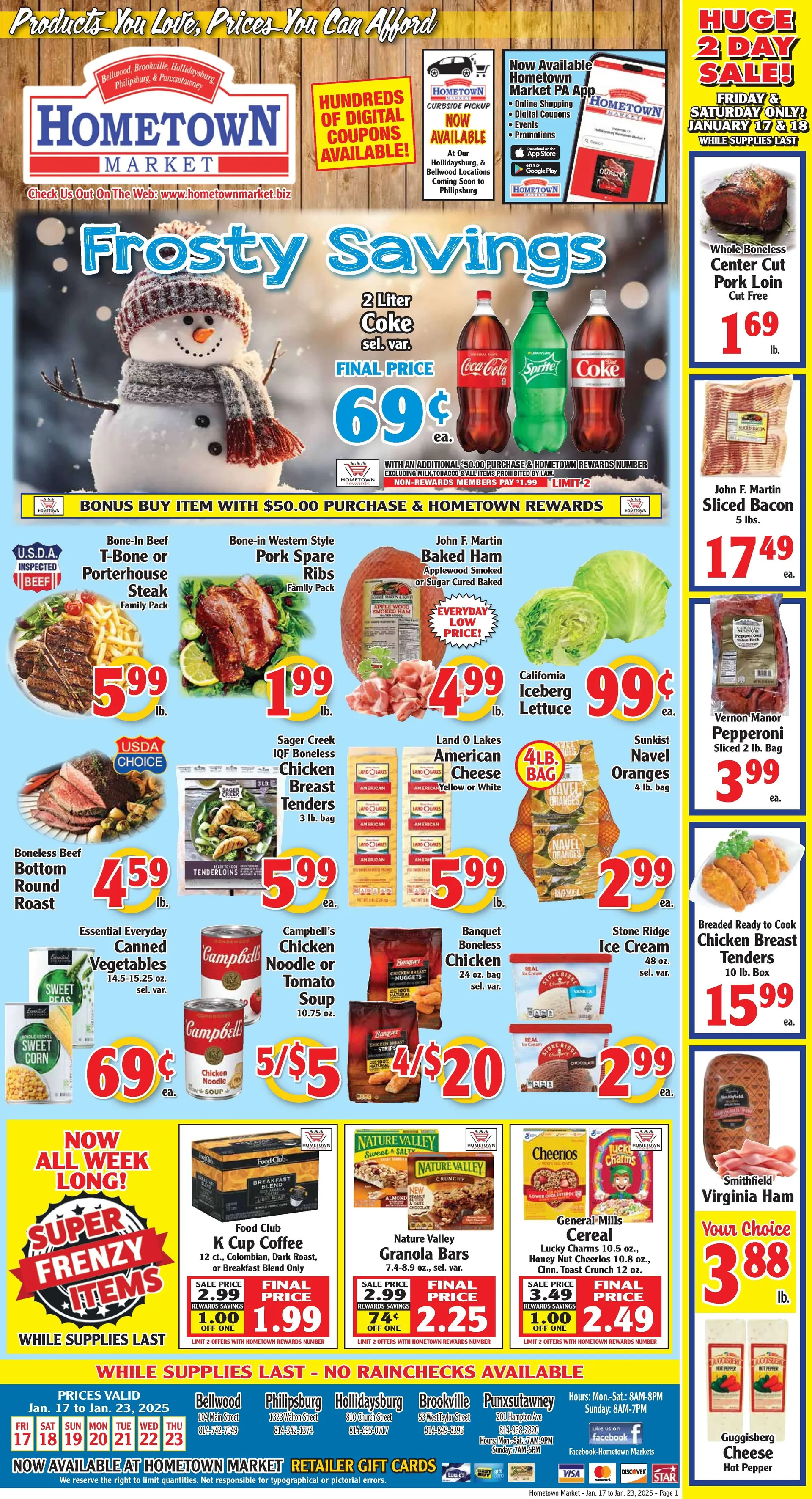 Weekly ad Hometown Market from January 17 to January 23 2025 - Page 
