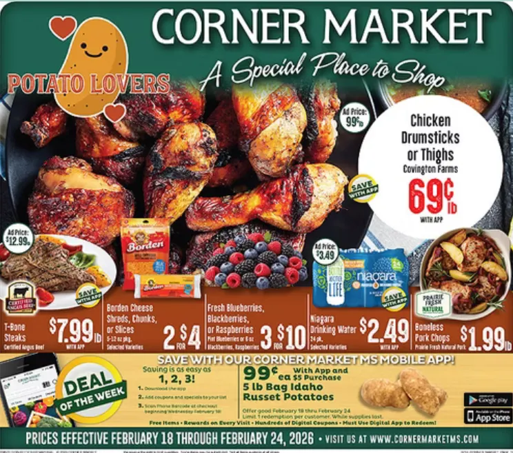 Weekly ad Corner Market Sales from February 18 to February 24 2026 - Page 