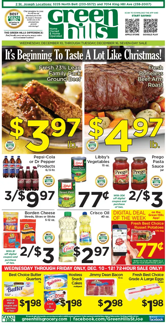 Weekly ad Green Hills Grocery Sales from December 10 to December 16 2025 - Page 1