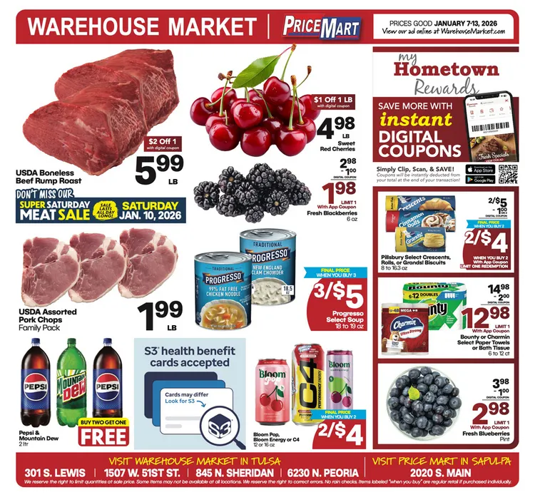 Weekly ad Warehouse Market Sales from January 7 to January 13 2026 - Page