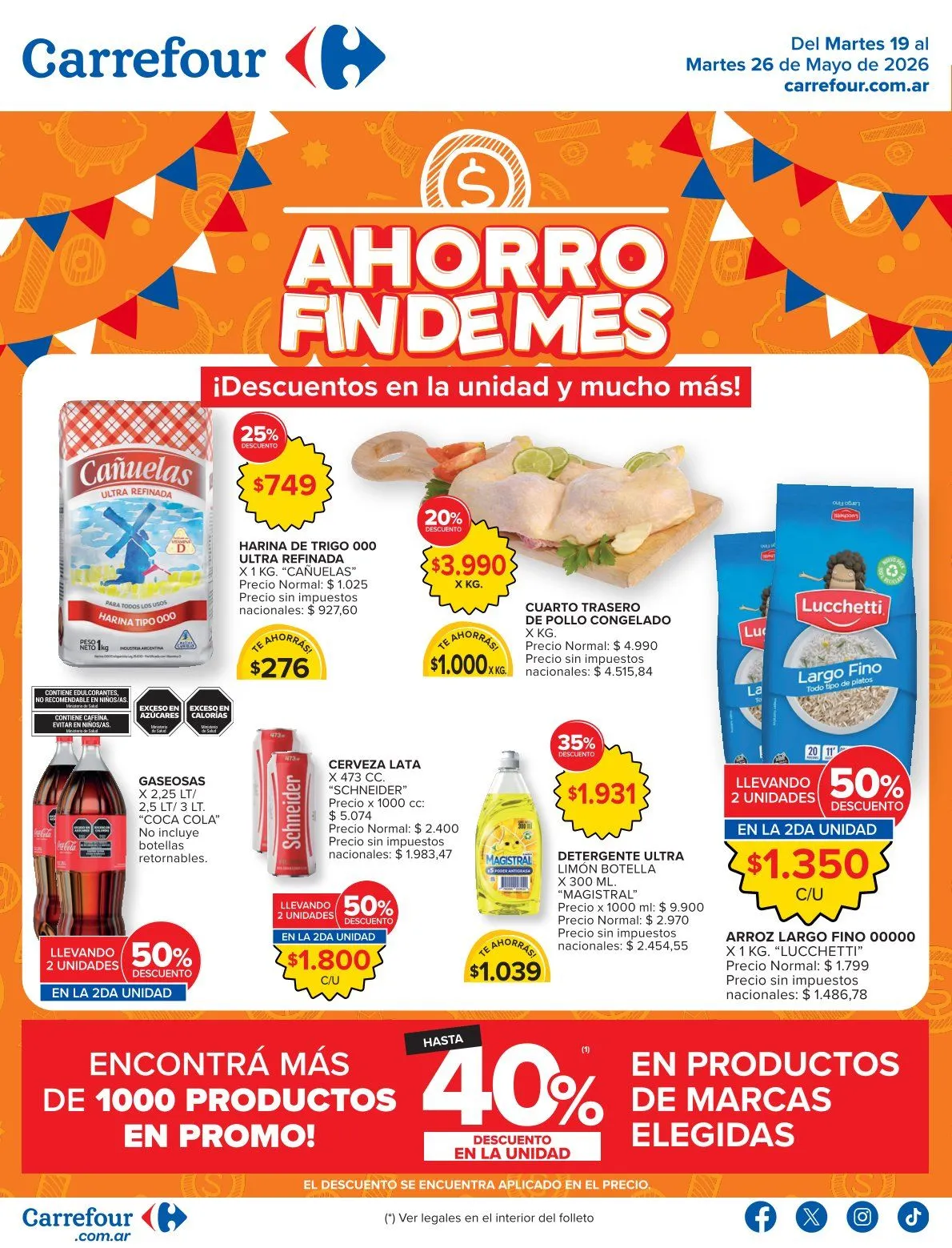 Ofertas de Ofertas Carrefour 19 de mayo al 26 de mayo 2026 - Página 1 del catálogo