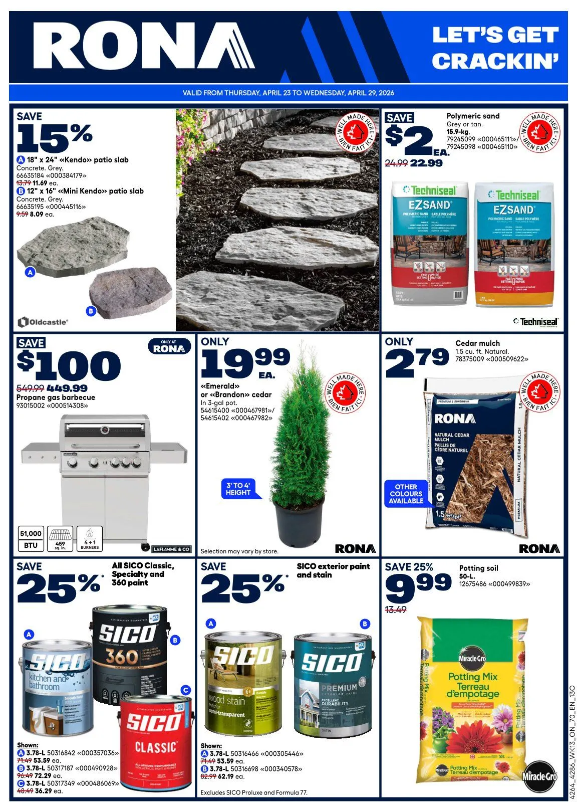 RONA Sales from April 23 to April 29 2026 - flyer page 1