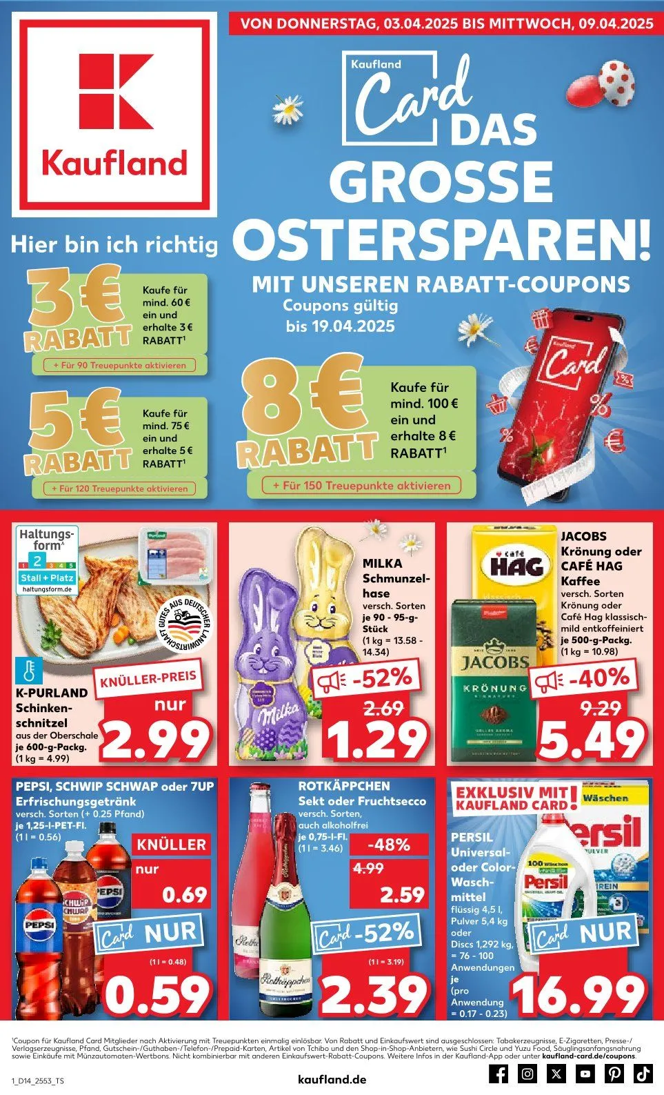 Kaufland Prospekt von 3. April bis 9. April 2025 - Prospekt seite 1