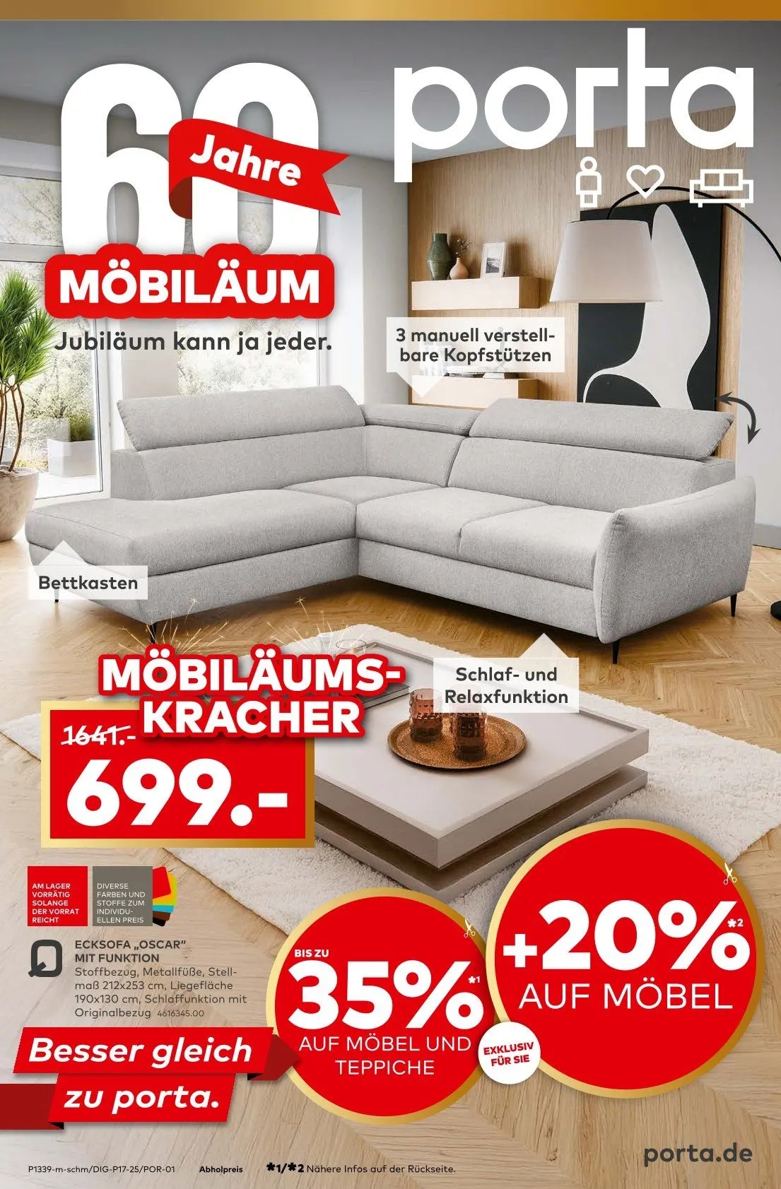 Porta Möbel Angebote von 11. September bis 23. September 2025 - Prospekt seite 1