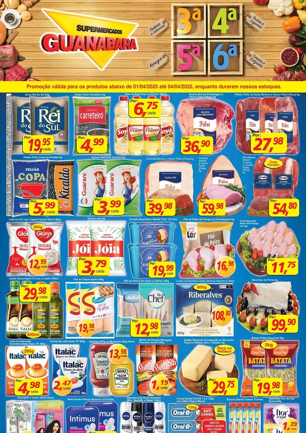 Encarte de Folheto Supermercados Guanabara 1 de abril até 4 de abril 2025 - Pagina 1