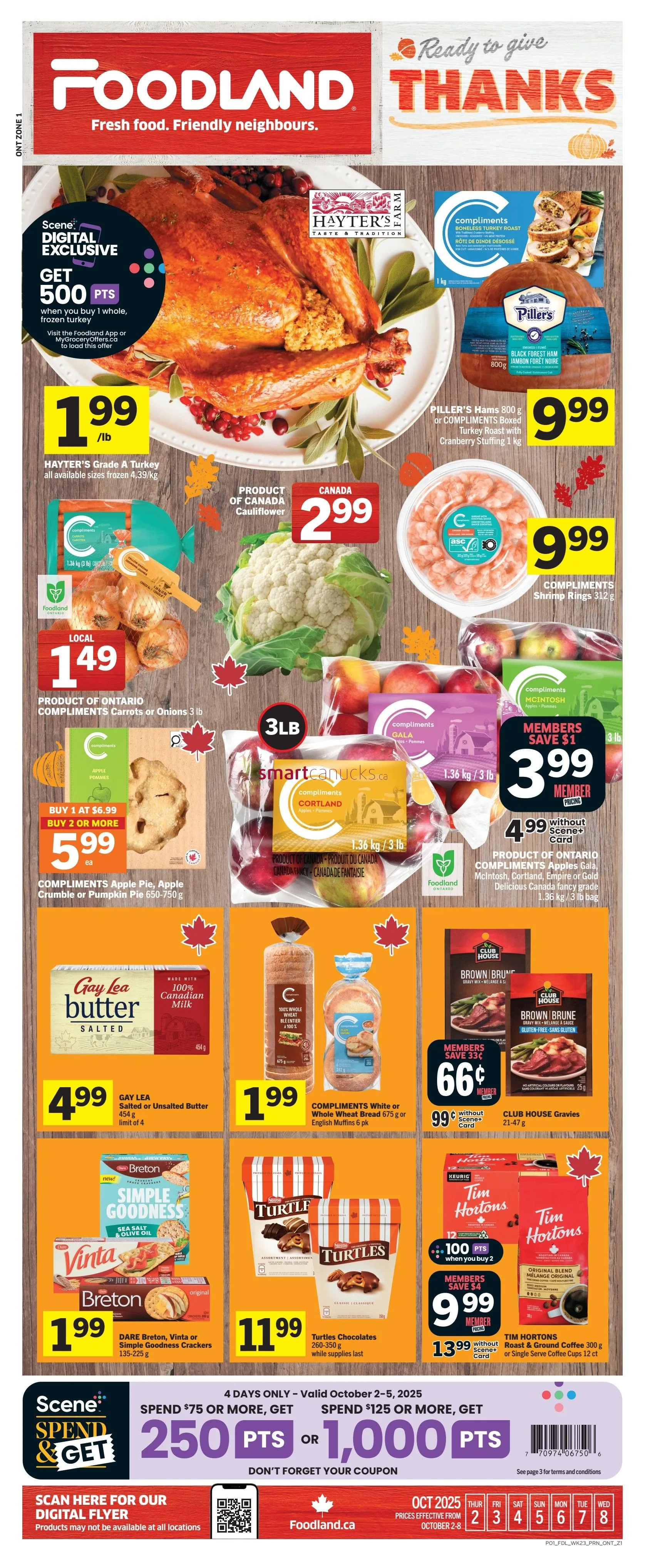 Foodland flyers  from October 2 to October 8 2025 - flyer page 1