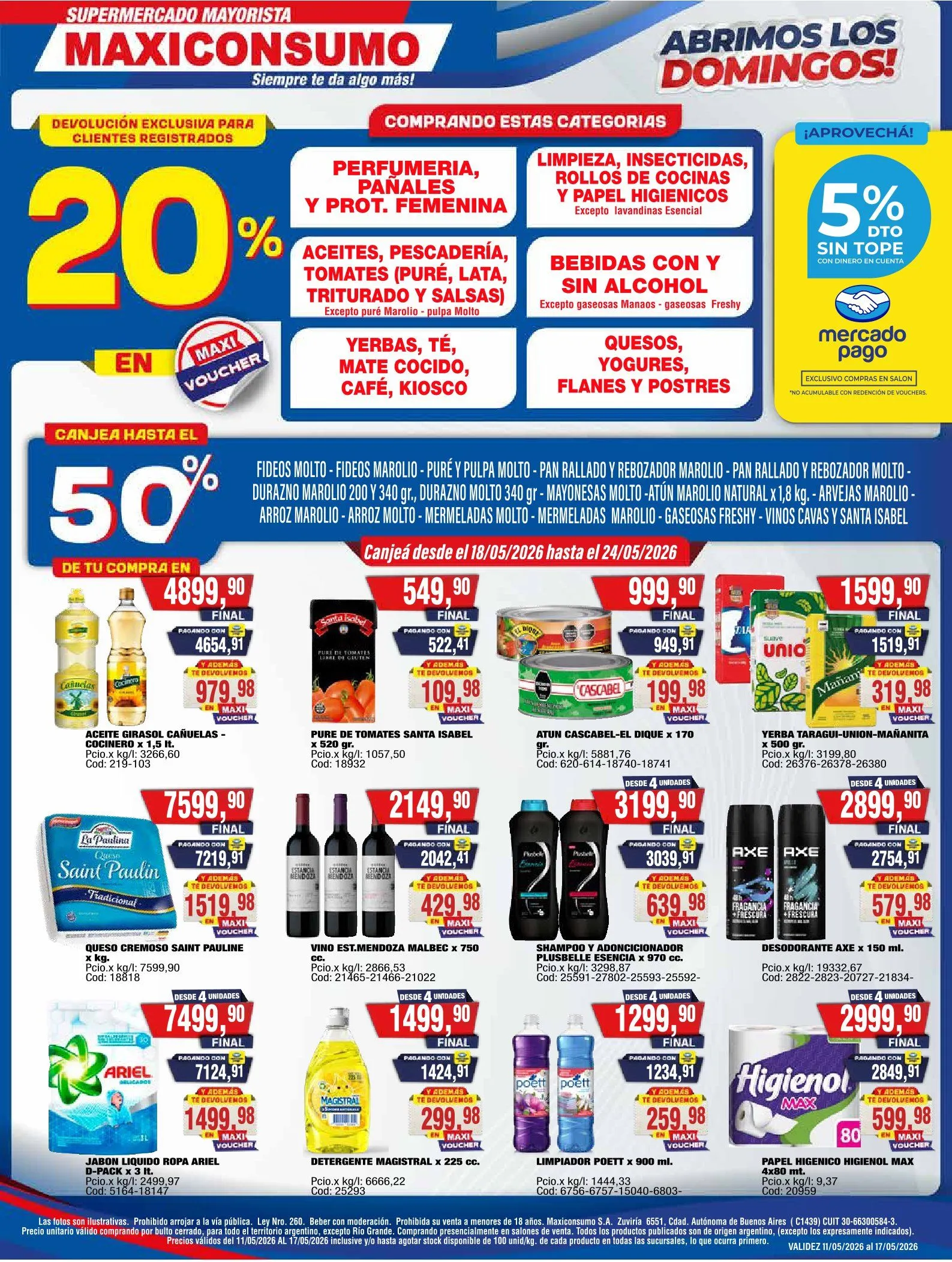 Ofertas de Maxiconsumo Ofertas 11 de mayo al 17 de mayo 2026 - Página 1 del catálogo