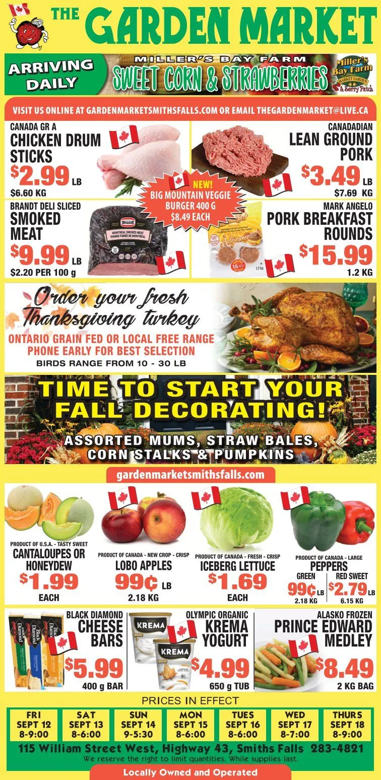 The Garden Market Sales from September 12 to September 18 2025 - flyer page 1