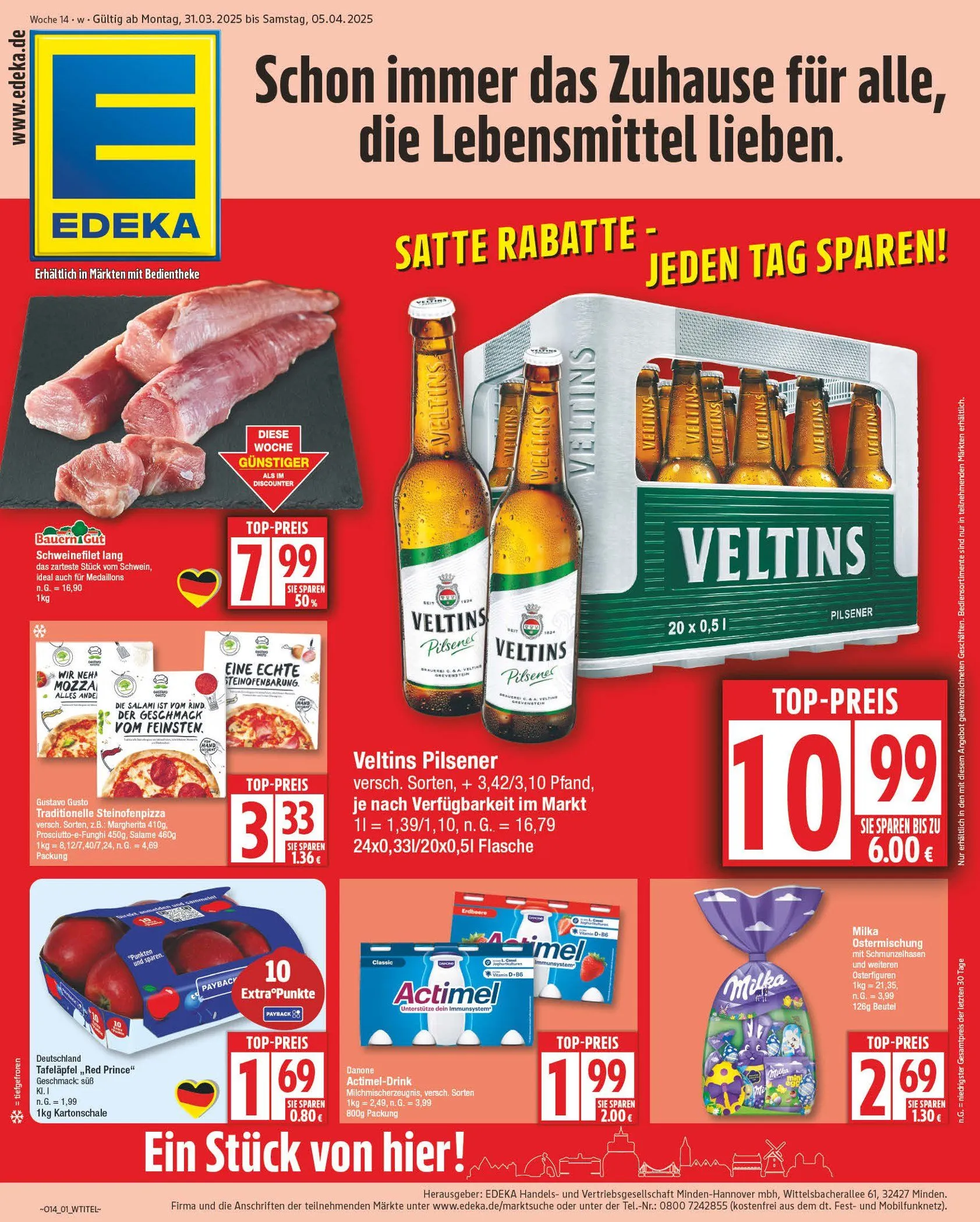 Edeka Prospekt von 31. März bis 5. April 2025 - Prospekt seite 1
