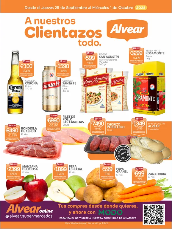 Ofertas de Super Alvear Ofertas 25 de septiembre al 1 de octubre 2025 - Página  del catálogo
