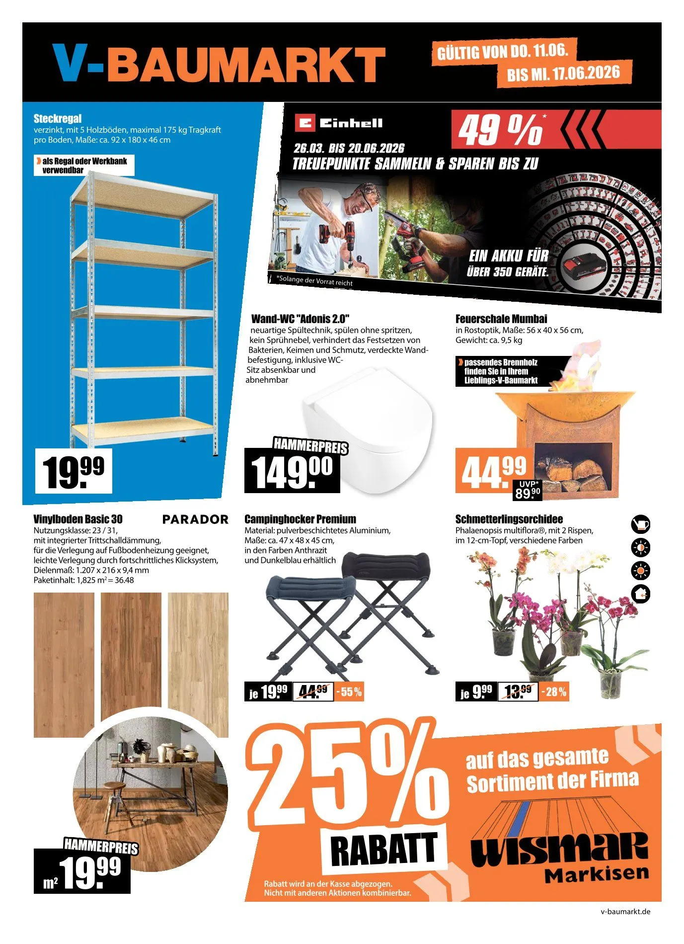 V-Baumarkt Angebote von 11. Juni bis 17. Juni 2026 - Prospekt seite 1