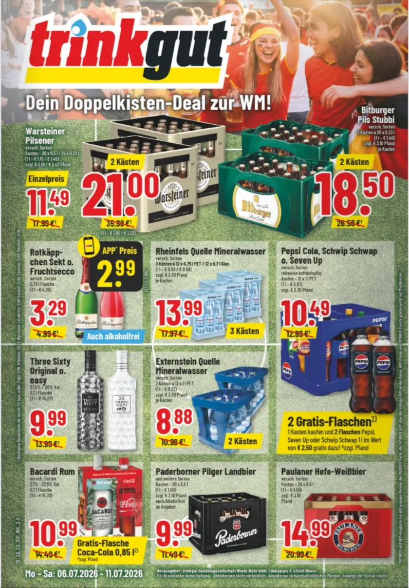 Trinkgut Prospekte von 6. Juli bis 11. Juli 2026 - Prospekt seite 1