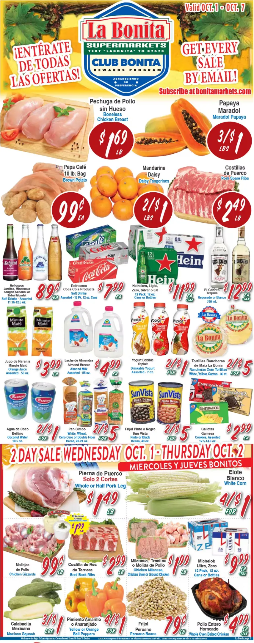 Weekly ad La Bonita Supermarkets Sales from October 1 to October 7 2025 - Page 1