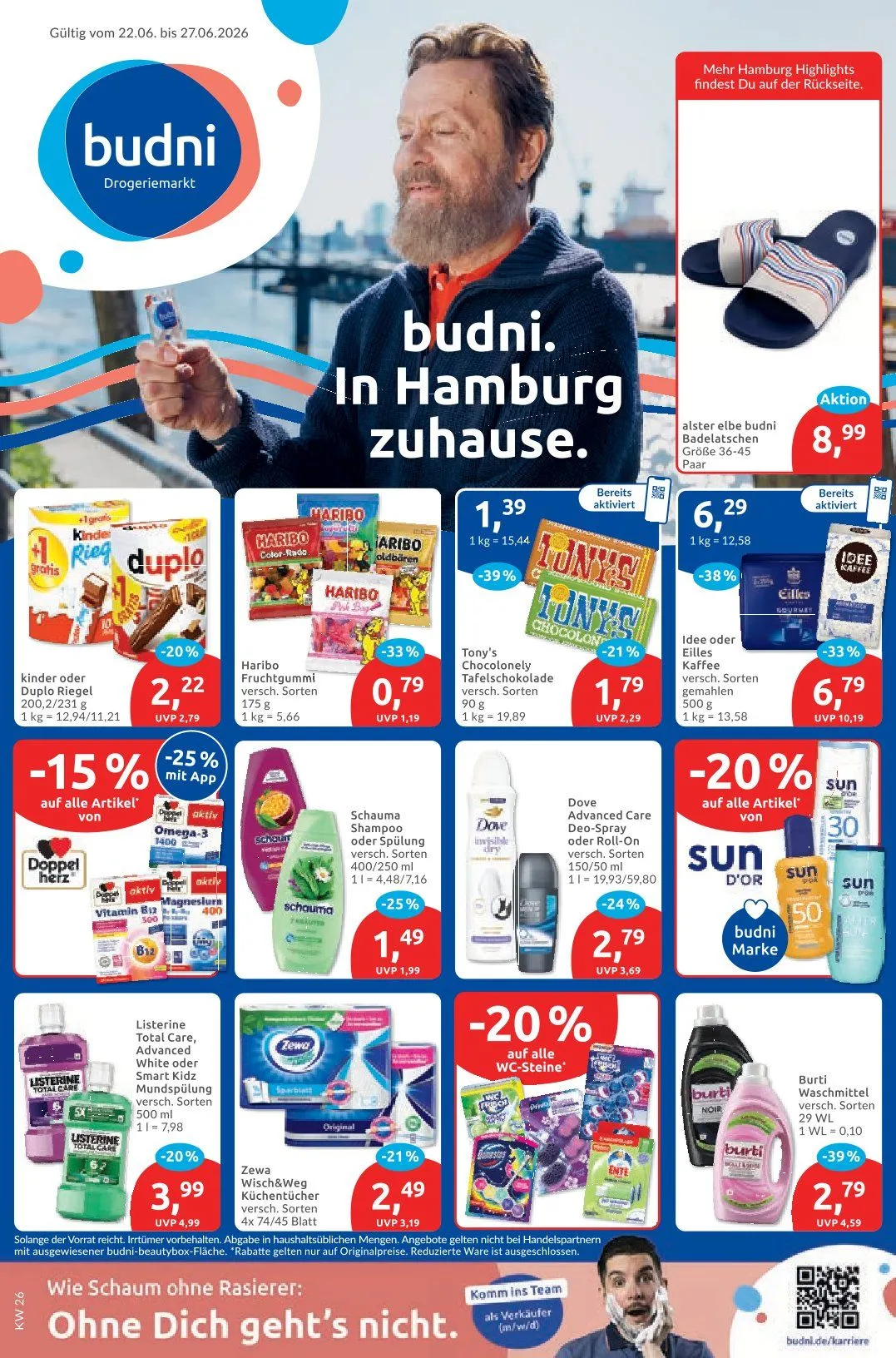  Budni Prospekte  von 22. Juni bis 27. Juni 2026 - Prospekt seite 1