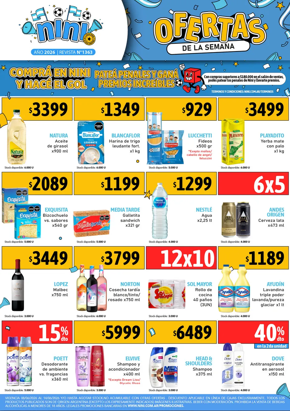 Ofertas de  Ofertas Nini Mayorista 8 de junio al 14 de junio 2026 - Página 1 del catálogo