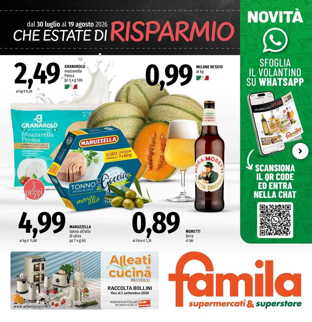 Volantini Famila Superstore da 30 luglio a 19 agosto di 2026 - Pagina del volantino