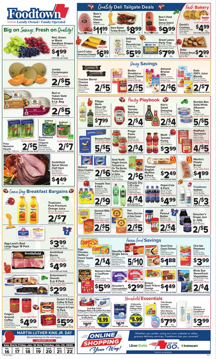 Weekly ad Foodtown Sales from January 16 to January 22 2026 - Page 1