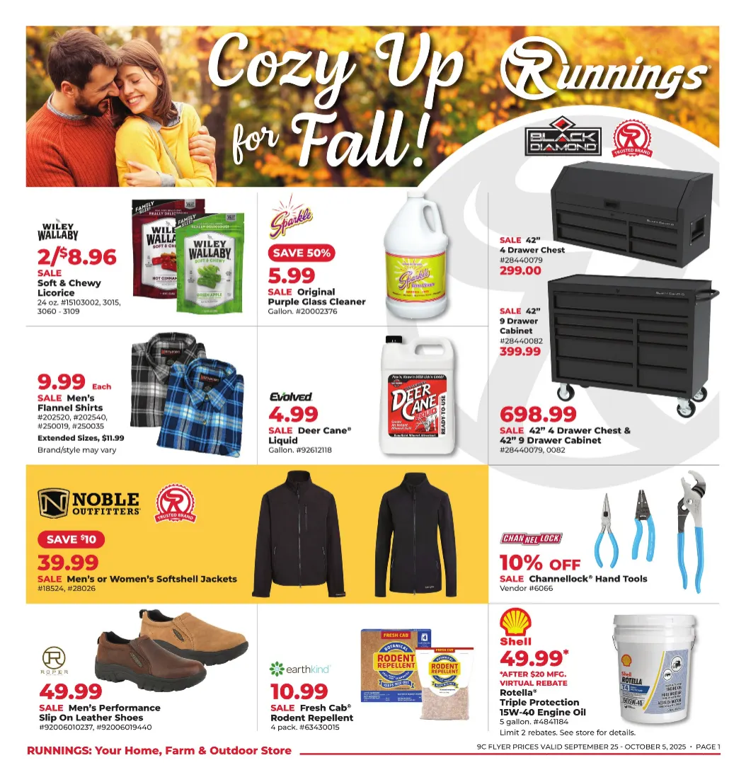 Weekly ad Runnings Sales from September 25 to October 5 2025 - Page 1