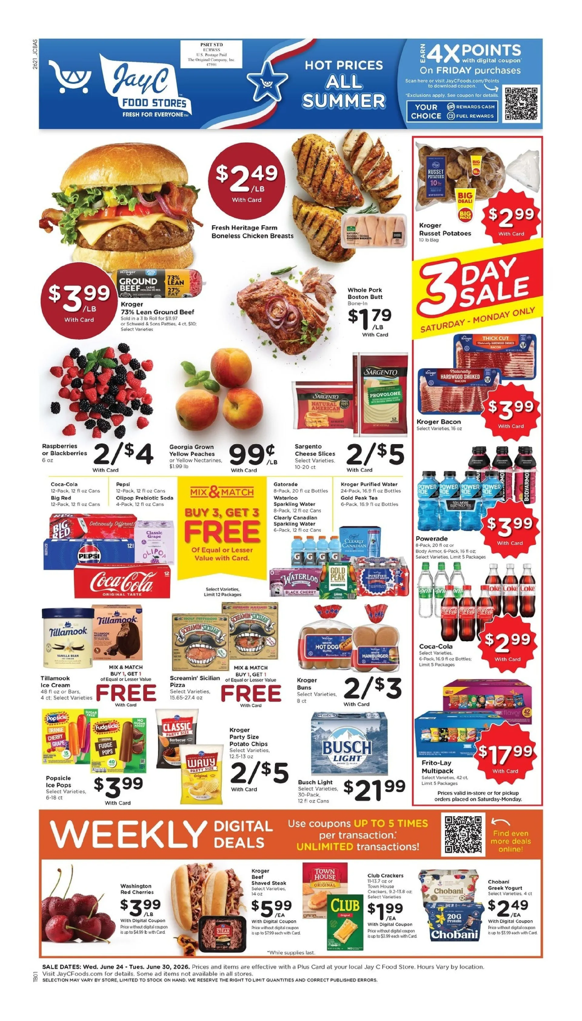 Weekly ad Jay C Food Stores Sales from June 24 to June 30 2026 - Page 1