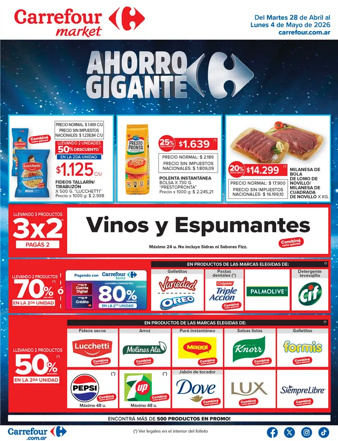 Ofertas de  Ofertas Carrefour Market 28 de abril al 4 de mayo 2026 - Página  del catálogo