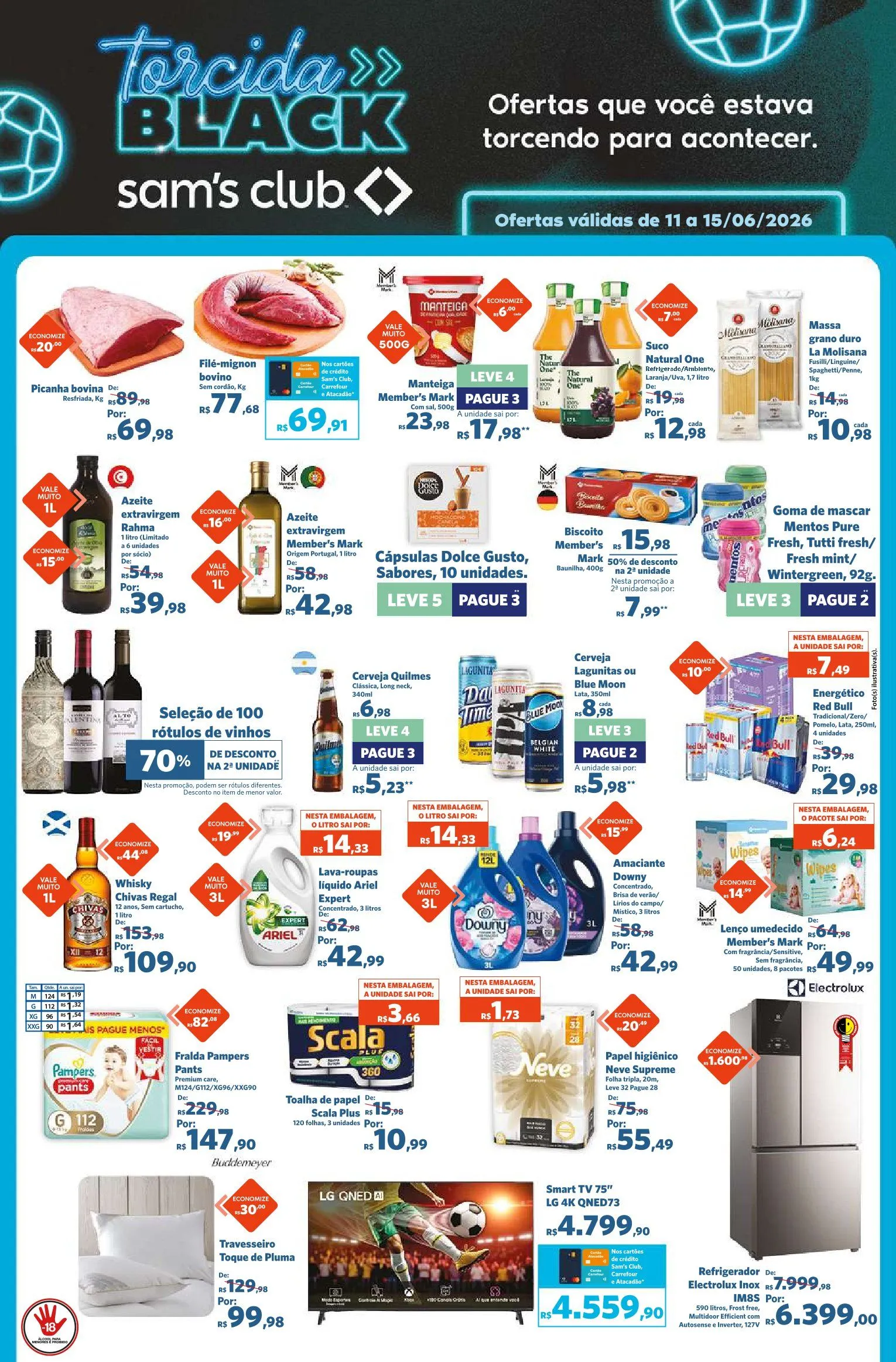 Encarte de  Sam's Club 11 de junho até 15 de junho 2026 - Pagina 