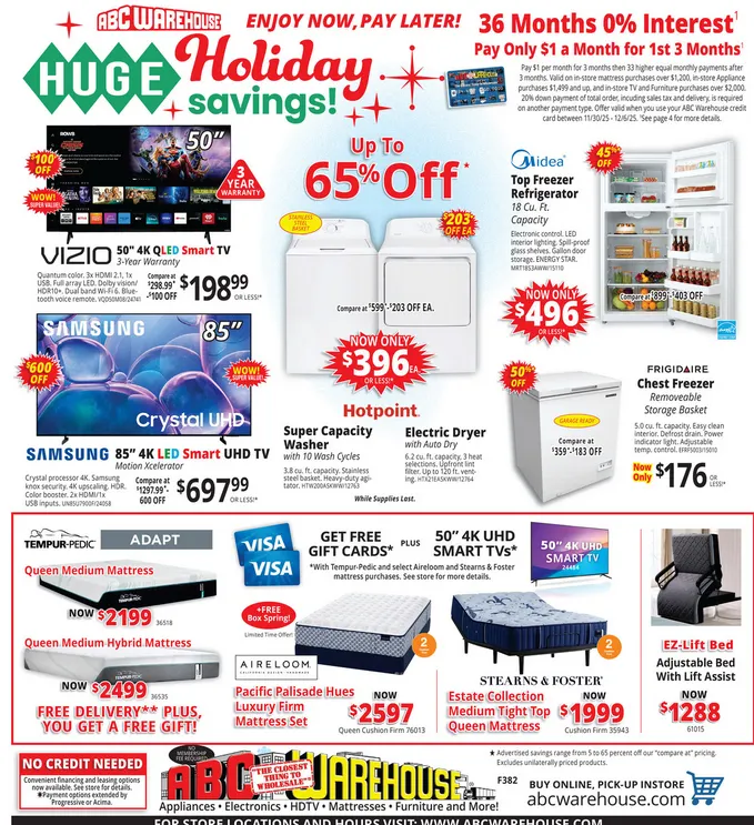 Weekly ad ABC Warehouse Sales from November 30 to December 6 2025 - Page 