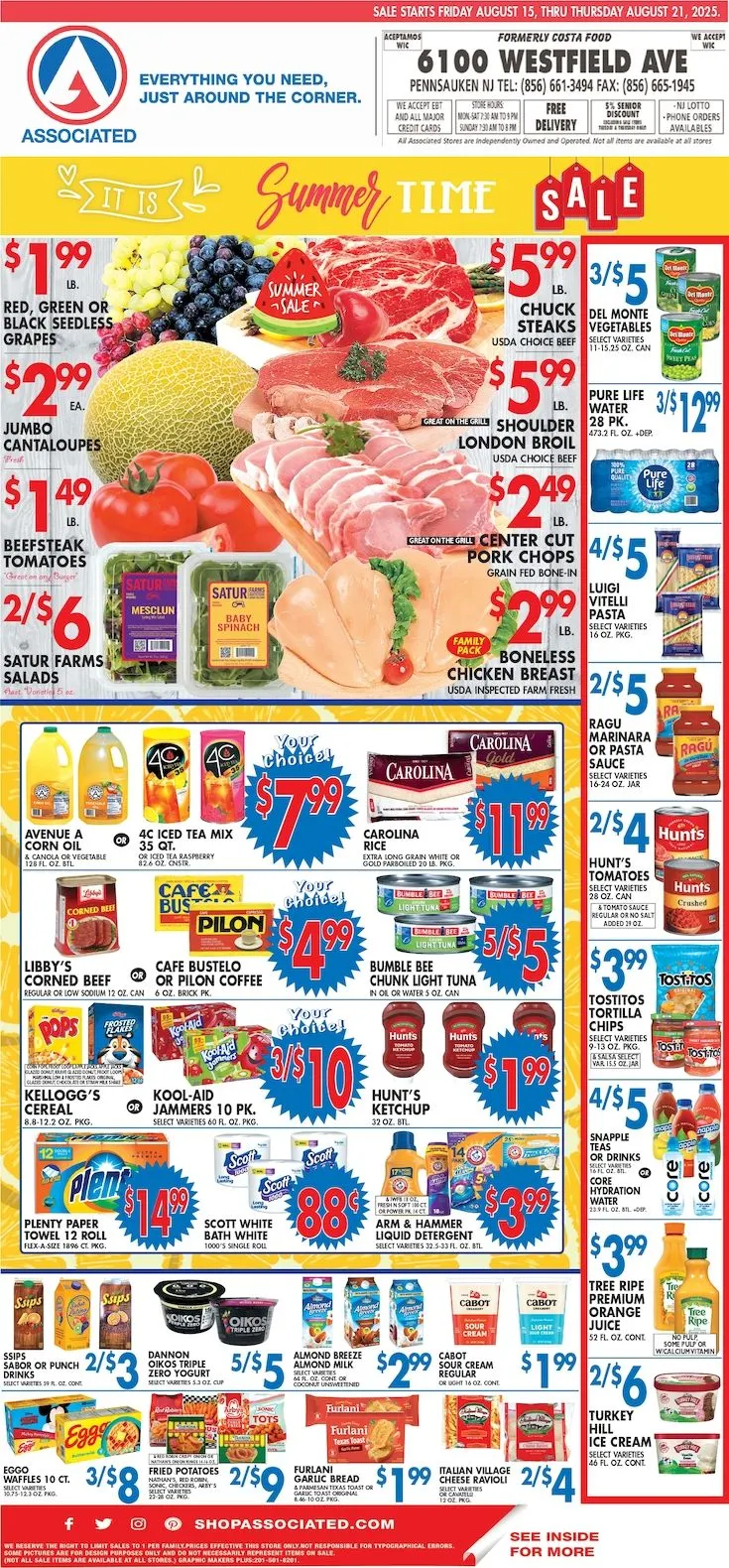 Weekly ad Associated Supermarkets Sales from August 15 to August 22 2025 - Page 