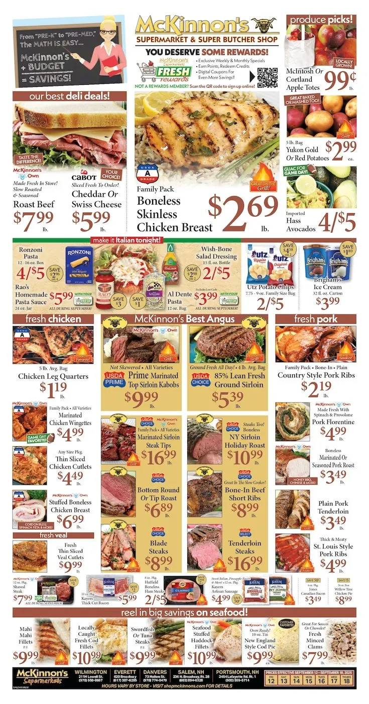 Weekly ad McKinnon's Supermarkets Sales from September 17 to September 23 2025 - Page 1