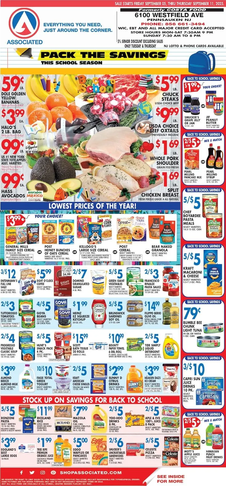 Weekly ad Associated Supermarkets Sales from September 9 to September 11 2025 - Page 1