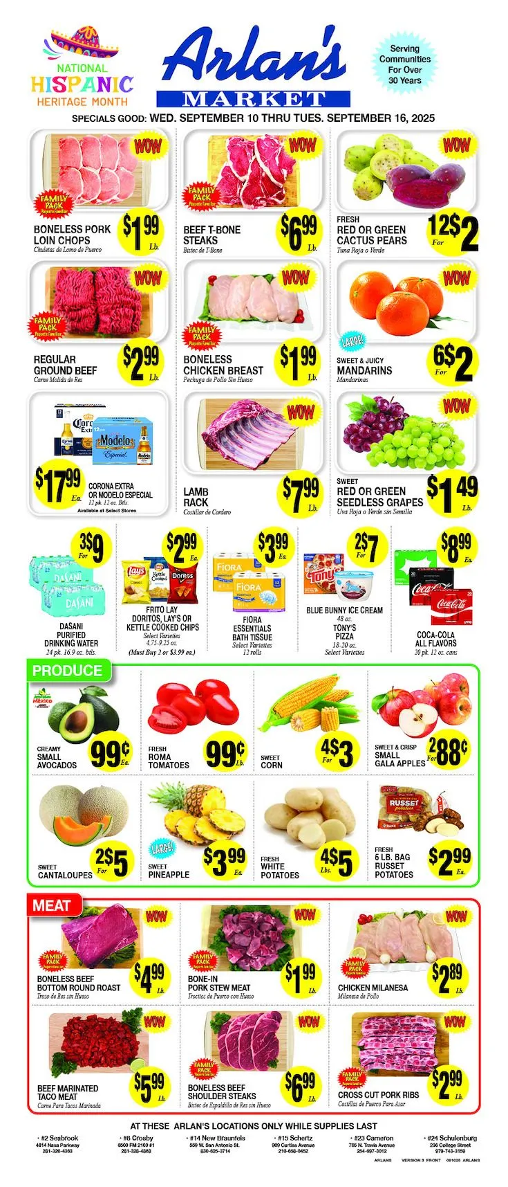 Weekly ad Arlan's Market Sales from September 10 to September 16 2025 - Page 1