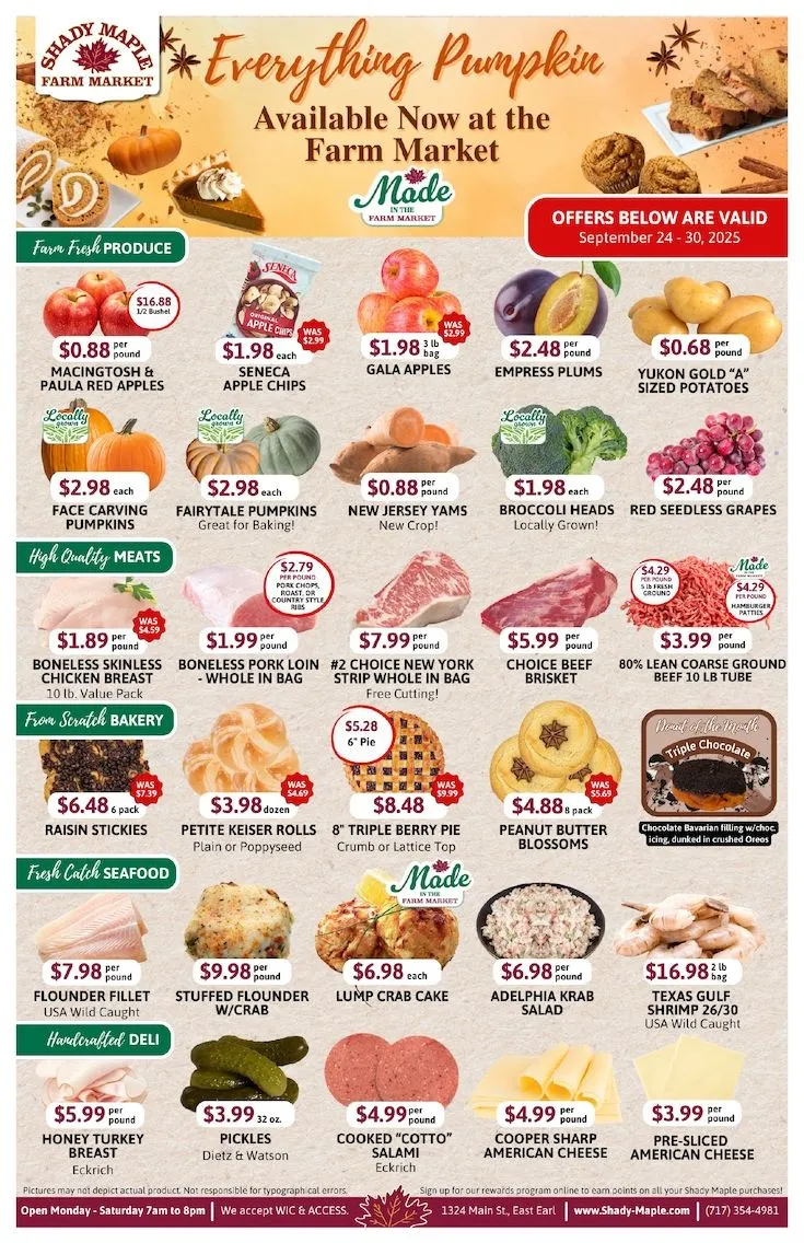 Weekly ad Shady Maple Sales from September 24 to September 30 2025 - Page 1