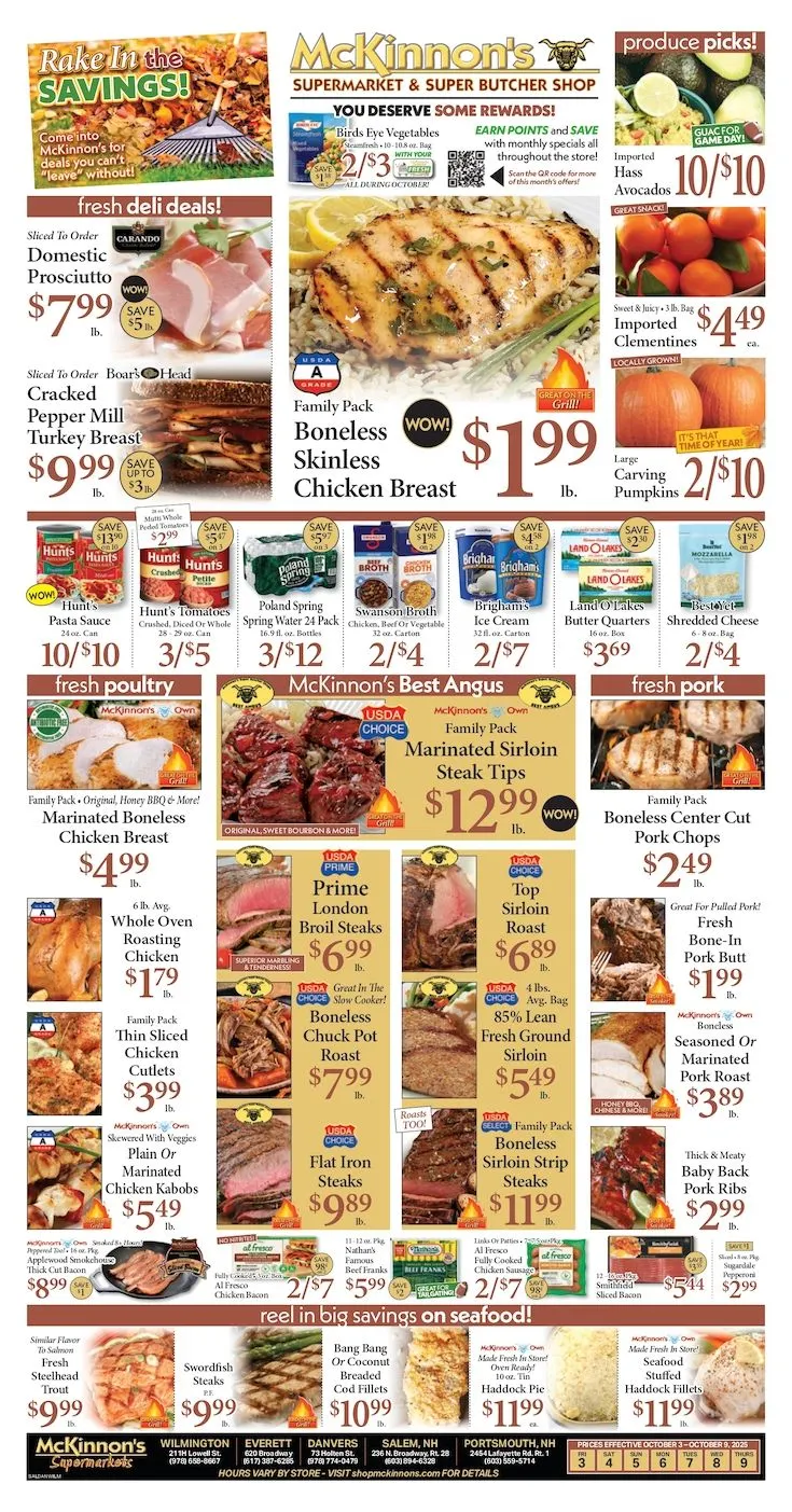 Weekly ad McKinnon's Supermarkets Sales from October 3 to October 9 2025 - Page 1