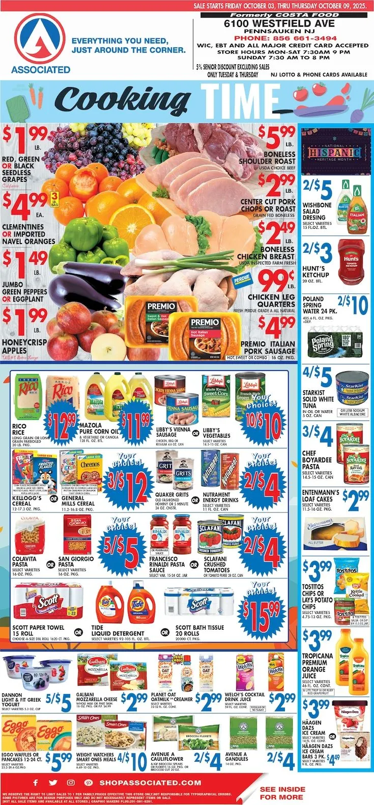 Weekly ad Associated Supermarkets Sales from October 3 to October 9 2025 - Page 1