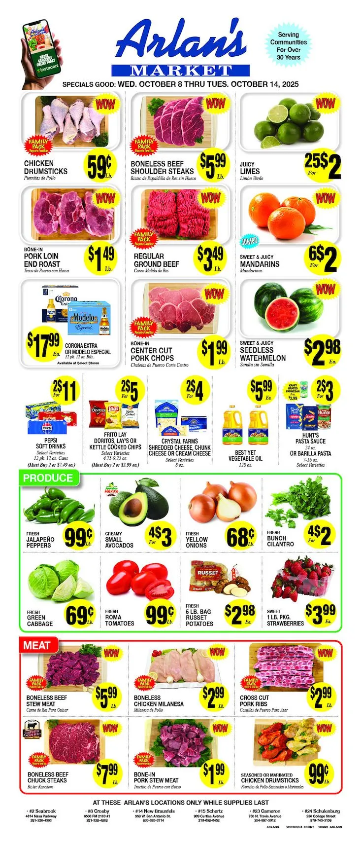 Weekly ad Arlan's Market Sales from October 8 to October 14 2025 - Page 1
