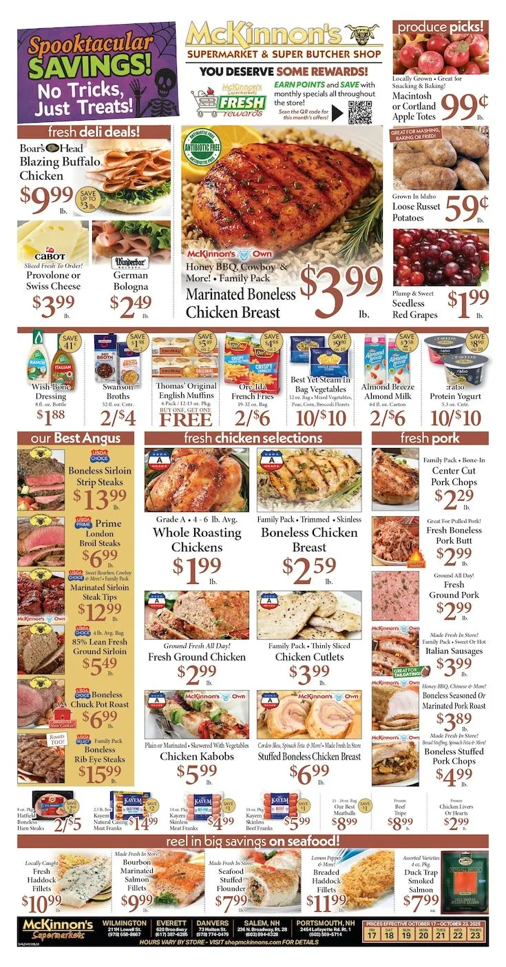 Weekly ad  McKinnon's Supermarkets Sales from October 17 to October 23 2025 - Page 1