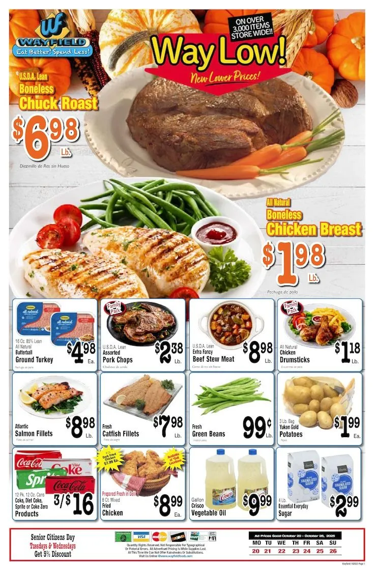 Weekly ad Wayfield Sales from October 20 to October 26 2025 - Page 1