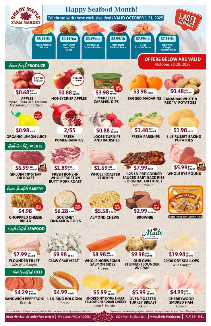 Weekly ad Shady Maple Sales from October 22 to October 28 2025 - Page 1