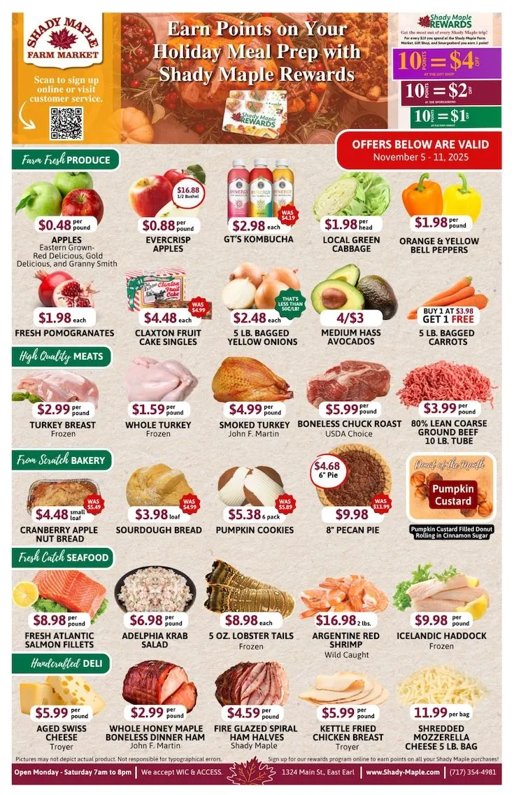 Weekly ad Shady Maple Sales from November 5 to November 11 2025 - Page 1