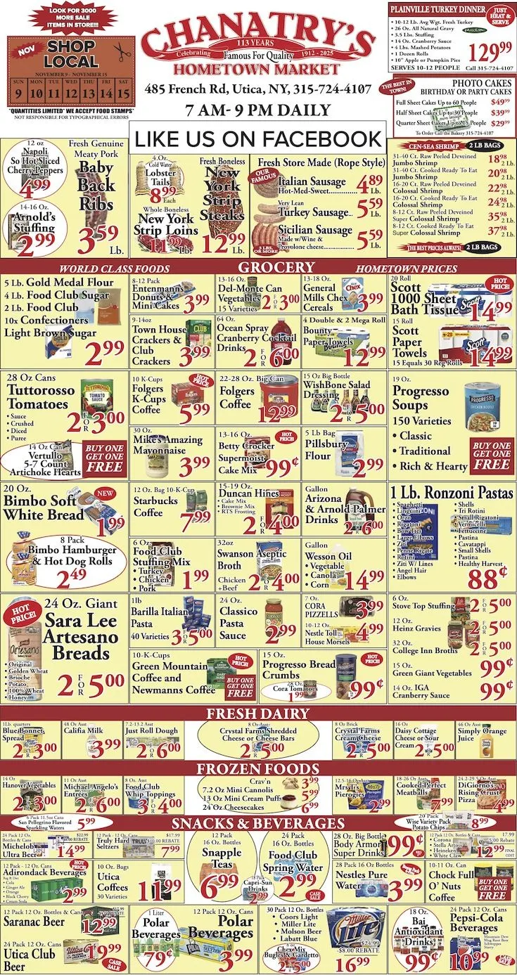 Weekly ad Chanatry's Hometown Market Sales from November 9 to November 17 2025 - Page 2