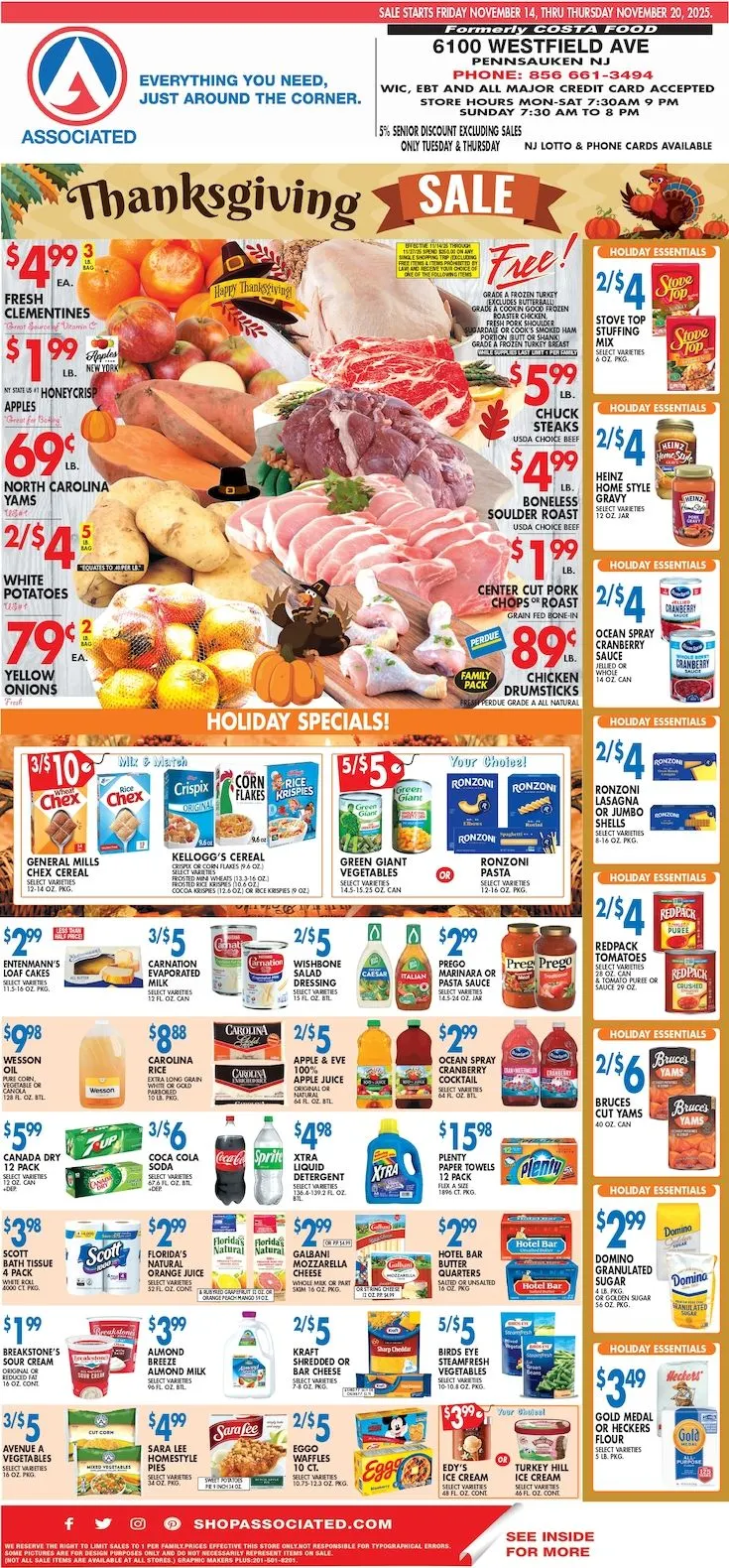 Weekly ad Associated Supermarkets Sales from November 14 to November 20 2025 - Page 1