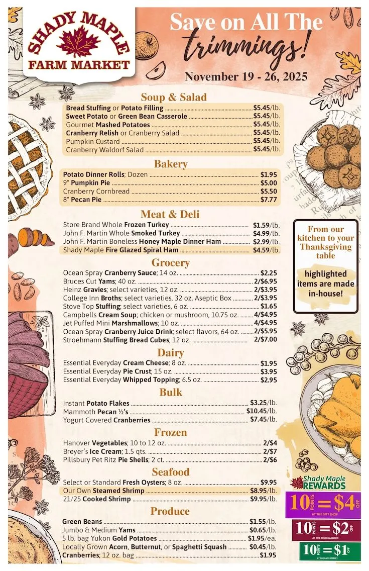 Weekly ad Shady Maple Sales from November 19 to November 26 2025 - Page 1