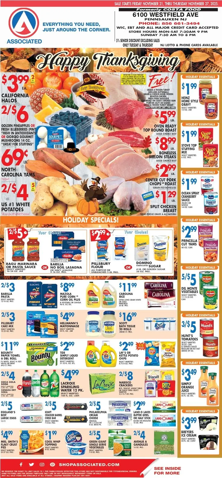 Weekly ad Associated Supermarkets  from November 21 to November 27 2025 - Page 1
