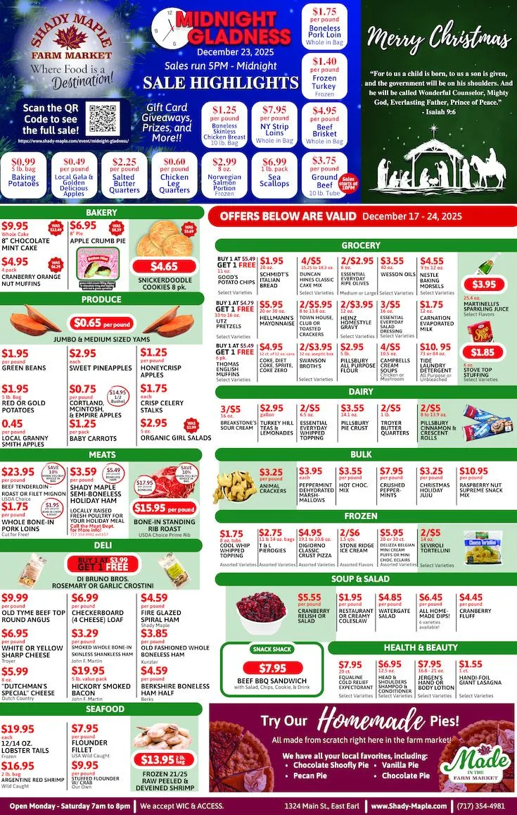 Weekly ad Shady Maple Sales from December 17 to December 23 2025 - Page 1