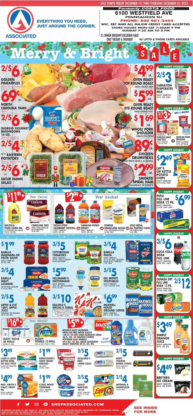 Weekly ad Associated Supermarkets Sales from December 19 to December 25 2025 - Page 1