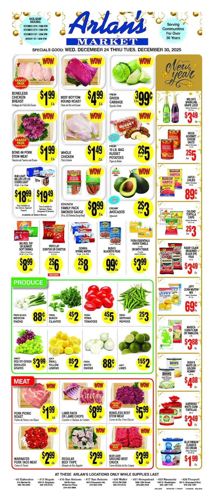 Weekly ad Arlan's Market Sales from December 26 to December 30 2025 - Page 1