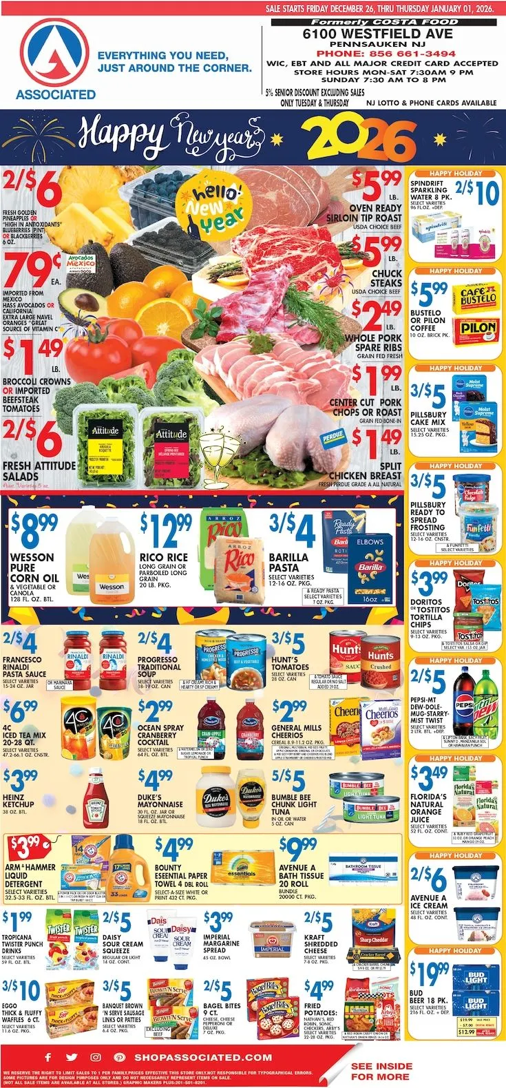 Weekly ad Associated Supermarkets Sales from December 26 to January 1 2026 - Page 1